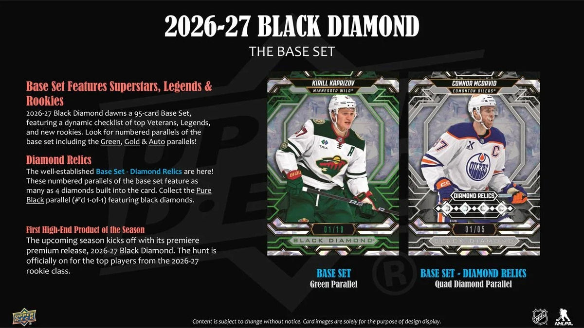 2026/27 Upper Deck Black Diamond Hockey Hobby 5 Box Case