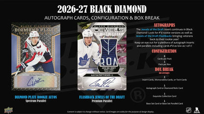 2026/27 Upper Deck Black Diamond Hockey Hobby 5 Box Case