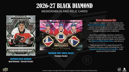 2026/27 Upper Deck Black Diamond Hockey Hobby 5 Box Case